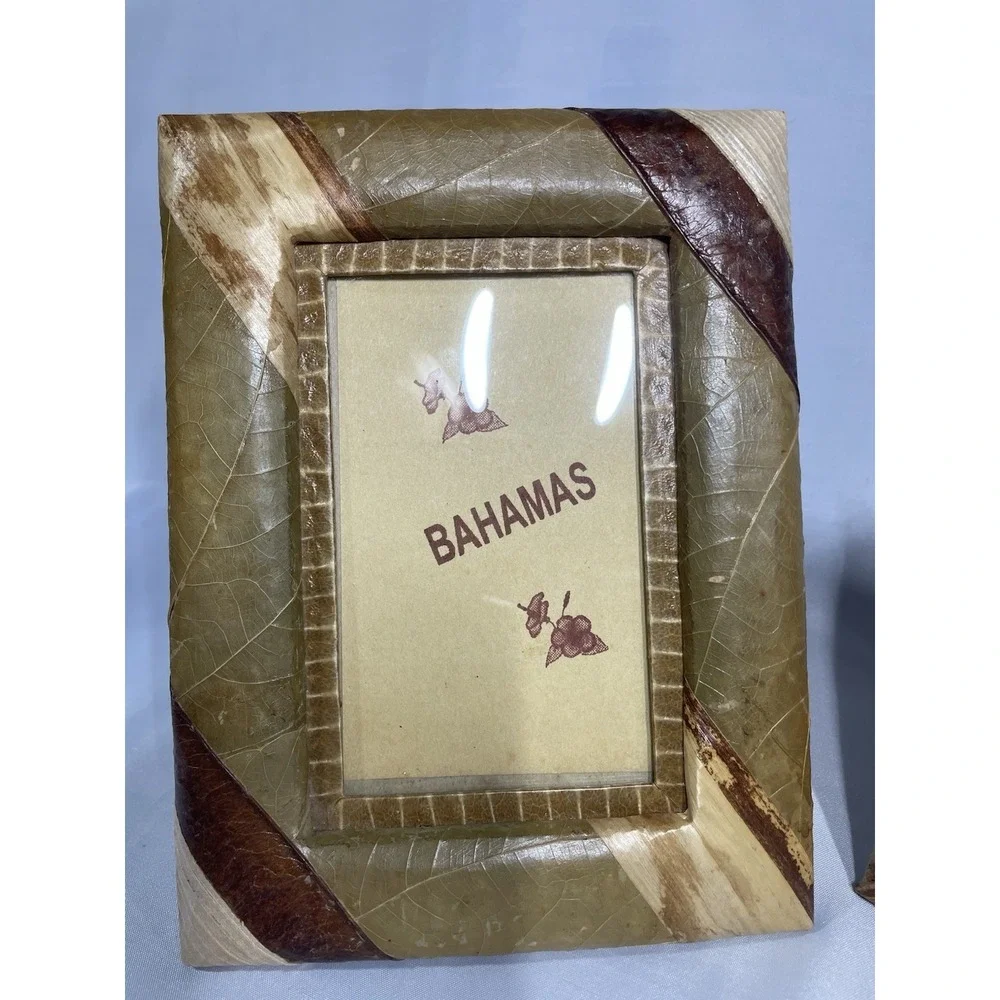 Banana Leaf Picture Frames Rope & Rafia Designs-Set Of 2 - 5